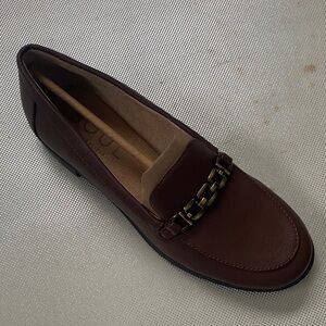 SOUL Naturalizer Dark Brown Loafers with Chain Detail